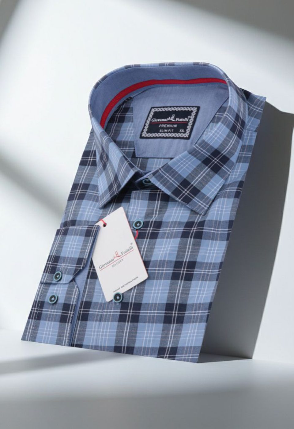 Büyük Beden Slim Fit Uzun Kol Desenli Erkek Gömlek 4GMK325030003