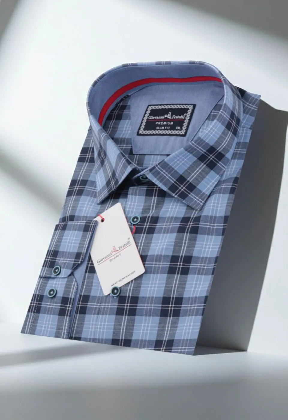 Büyük Beden Slim Fit Uzun Kol Desenli Erkek Gömlek 4GMK325030003