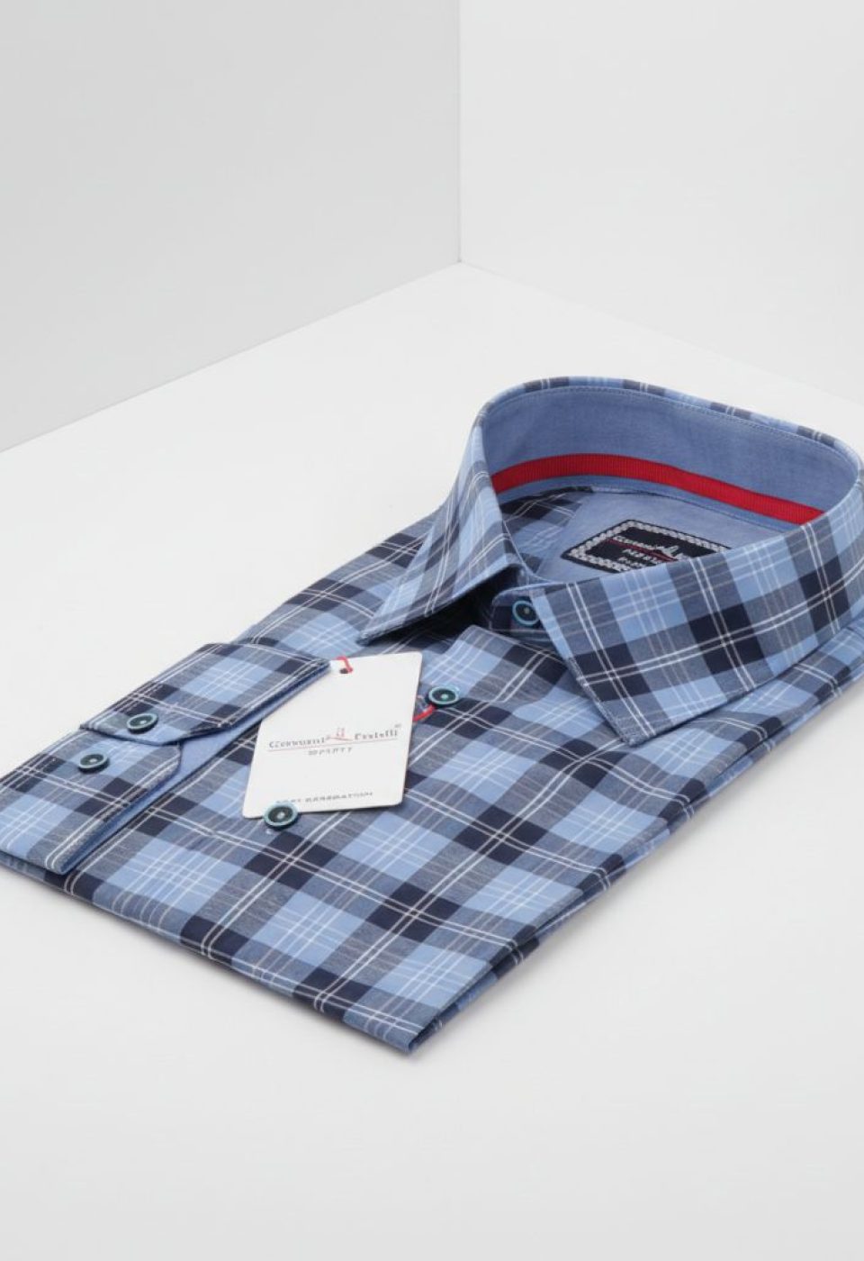 Büyük Beden Slim Fit Uzun Kol Desenli Erkek Gömlek 4GMK325030003