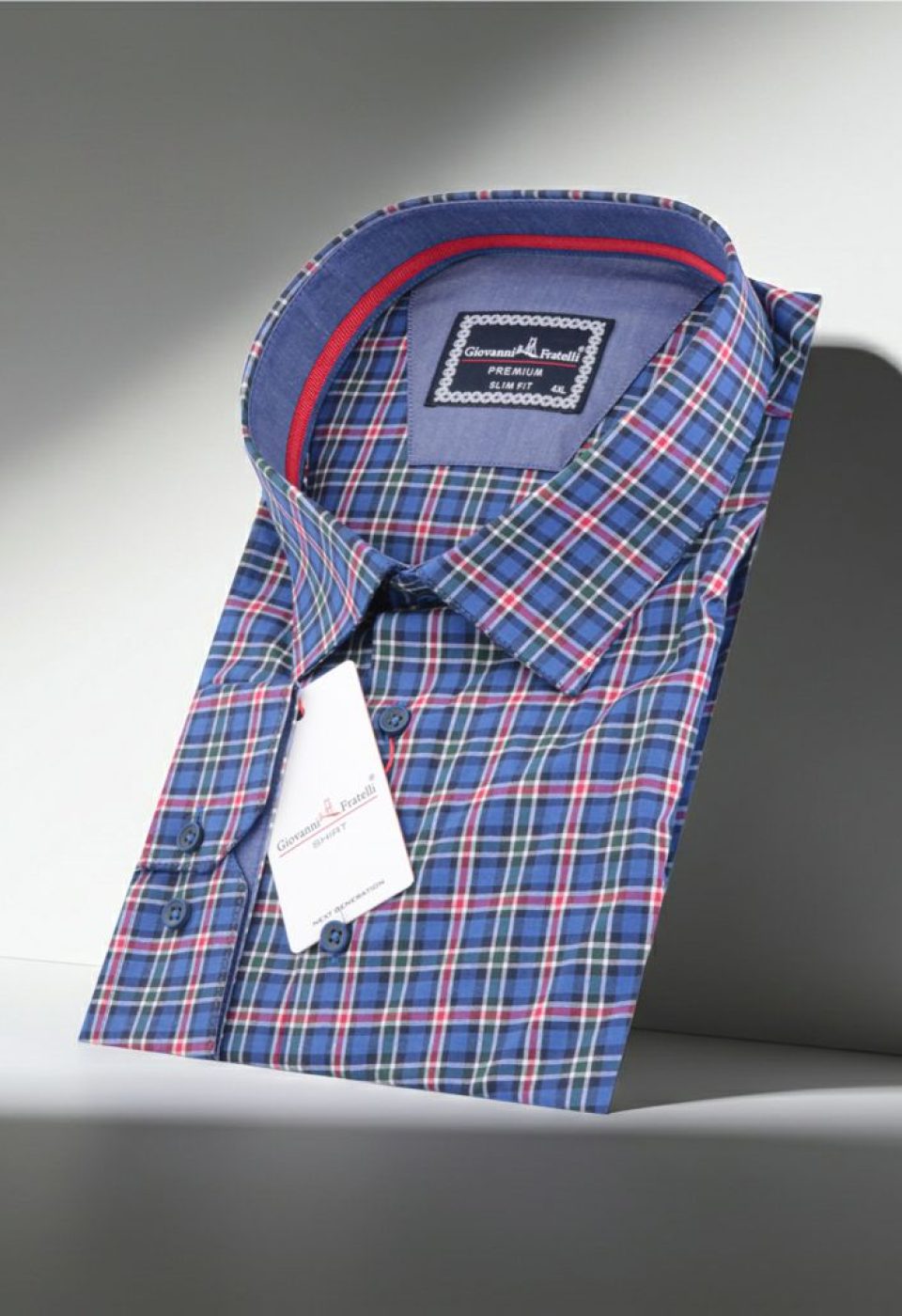 Büyük Beden Slim Fit Uzun Kol Desenli Erkek Gömlek 4GMK325030005