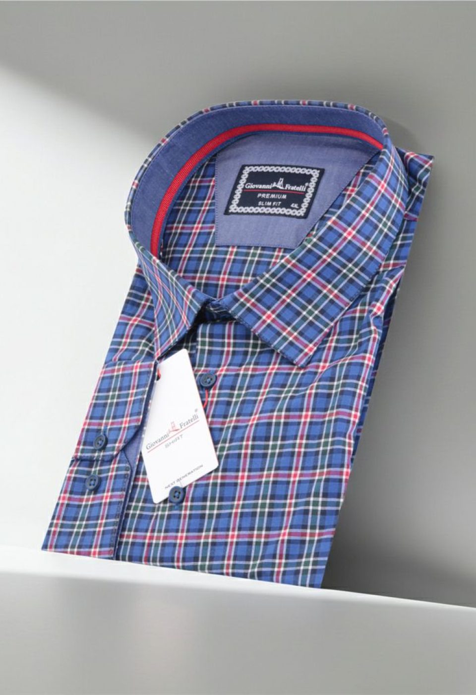 Büyük Beden Slim Fit Uzun Kol Desenli Erkek Gömlek 4GMK325030005