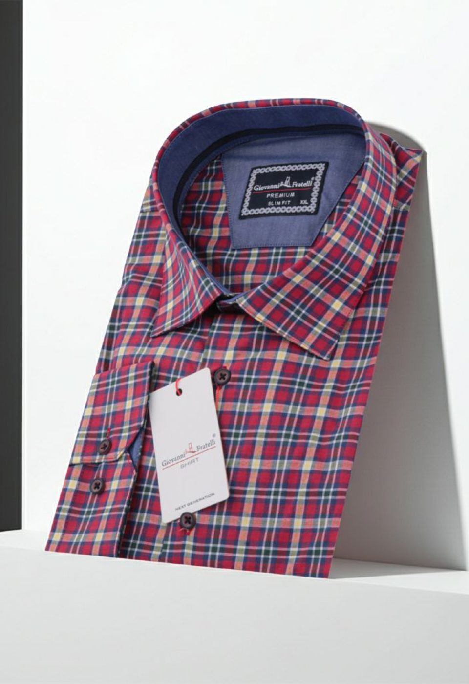 Büyük Beden Slim Fit Uzun Kol Desenli Erkek Gömlek 4GMK325030007