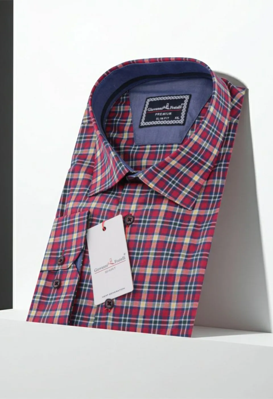 Büyük Beden Slim Fit Uzun Kol Desenli Erkek Gömlek 4GMK325030007