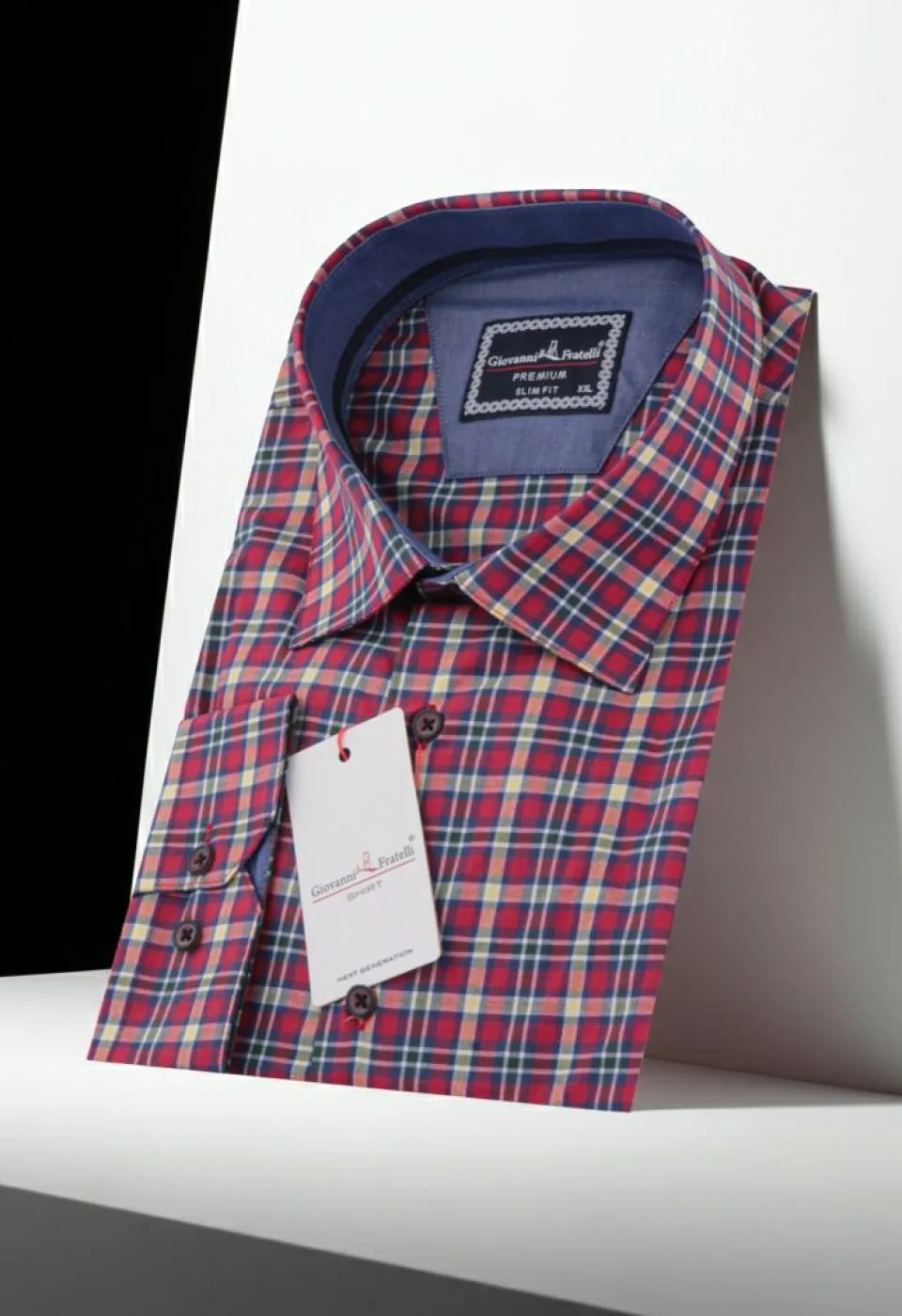 Büyük Beden Slim Fit Uzun Kol Desenli Erkek Gömlek 4GMK325030007