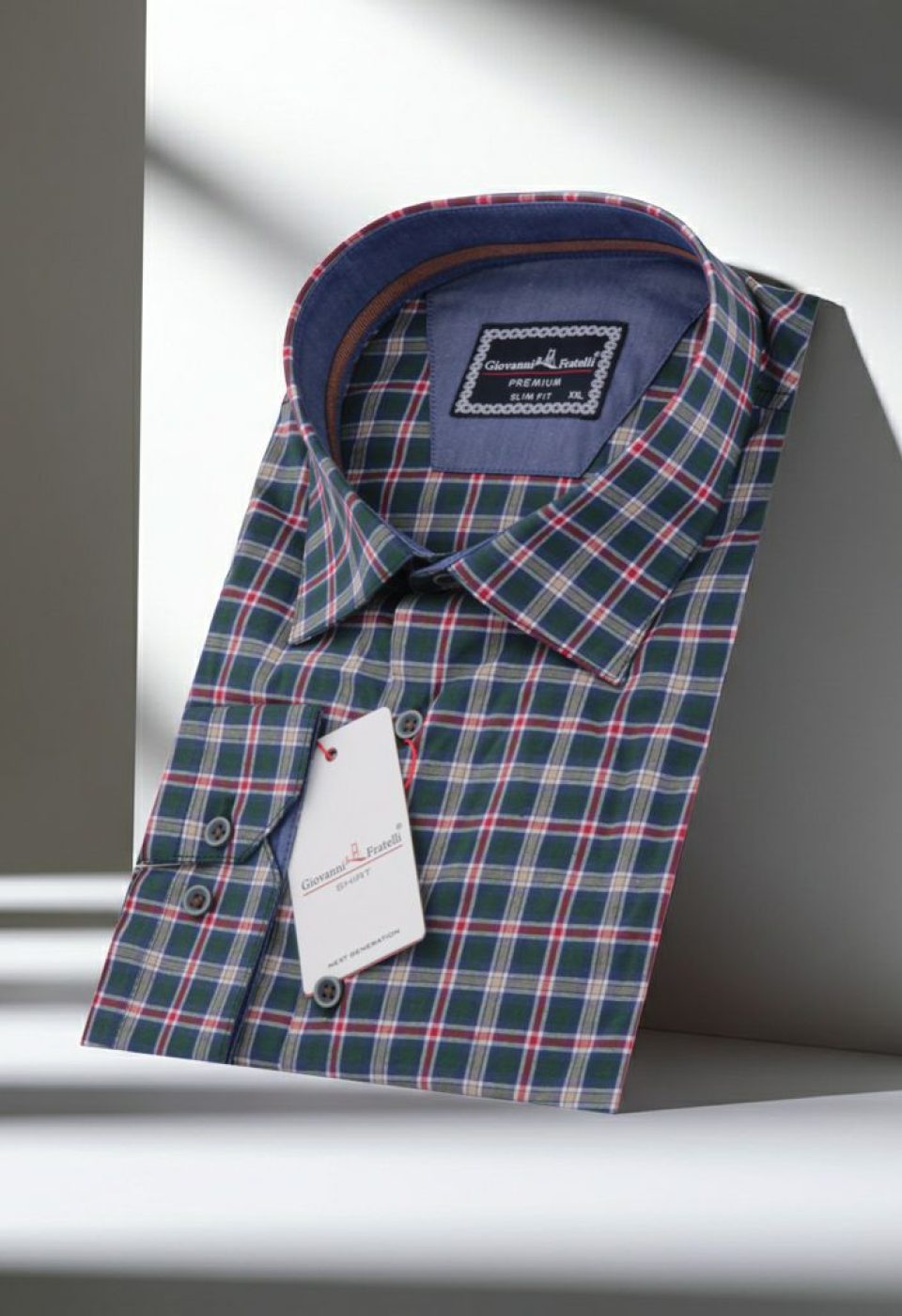Büyük Beden Slim Fit Uzun Kol Desenli Erkek Gömlek 4GMK325030008