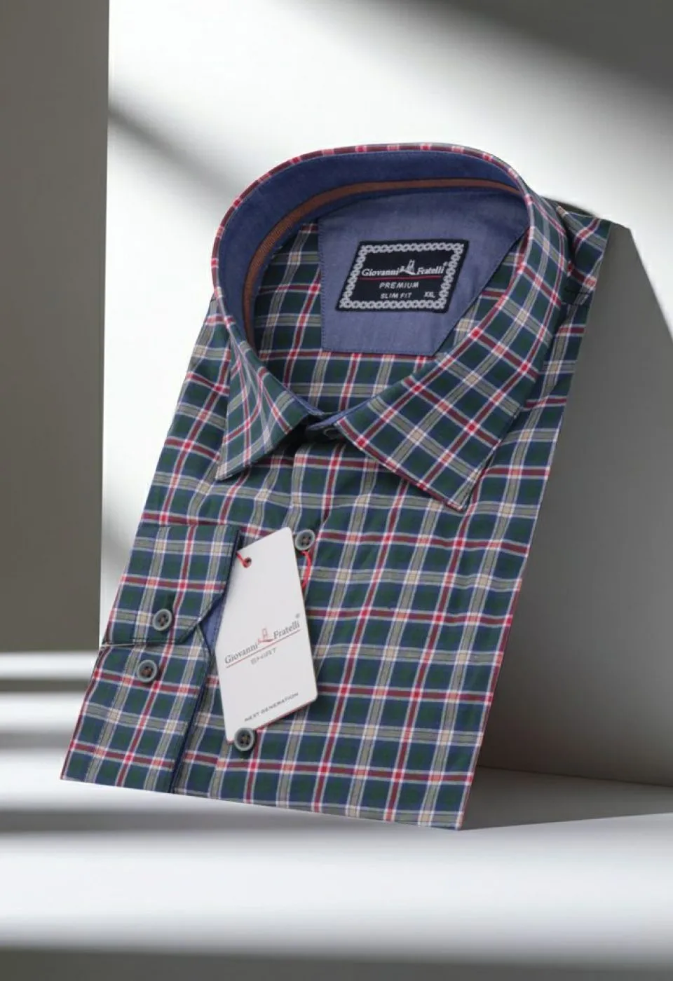 Büyük Beden Slim Fit Uzun Kol Desenli Erkek Gömlek 4GMK325030008
