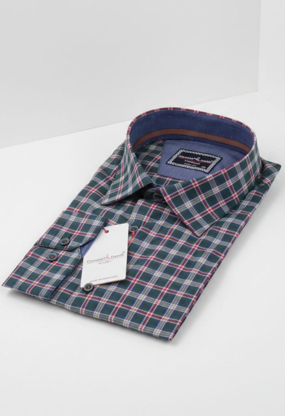 Büyük Beden Slim Fit Uzun Kol Desenli Erkek Gömlek 4GMK325030008