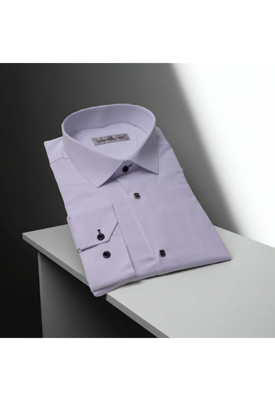 Slim Fit Uzun Kol Düz Renk Saten Erkek Gömlek 3GMK318066001 - Giovanni Fratelli