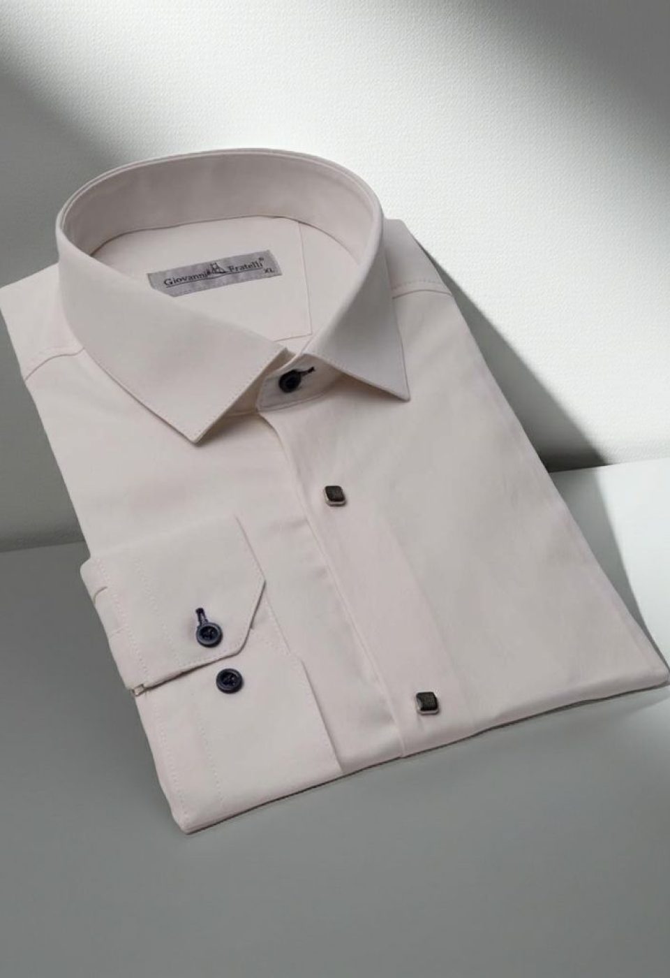8066 CR SATIN 002 Slim Fit Uzun Kol Düz Renk Saten Erkek Gömlek 3GMK318066002 - Giovanni Fratelli