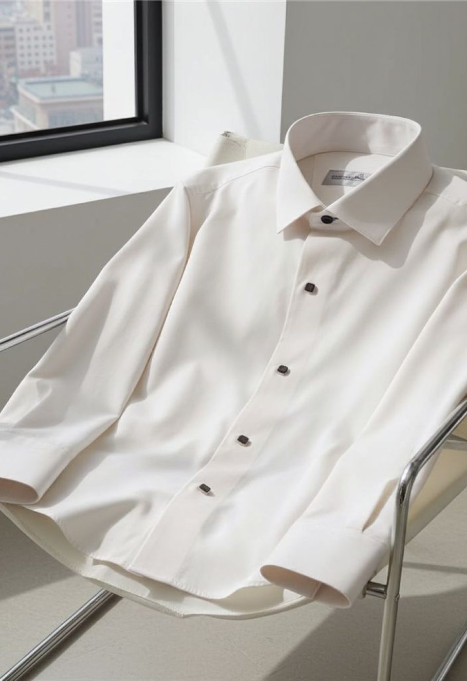 8066 CR SATIN 002 Slim Fit Uzun Kol Düz Renk Saten Erkek Gömlek 3GMK318066002 - Giovanni Fratelli