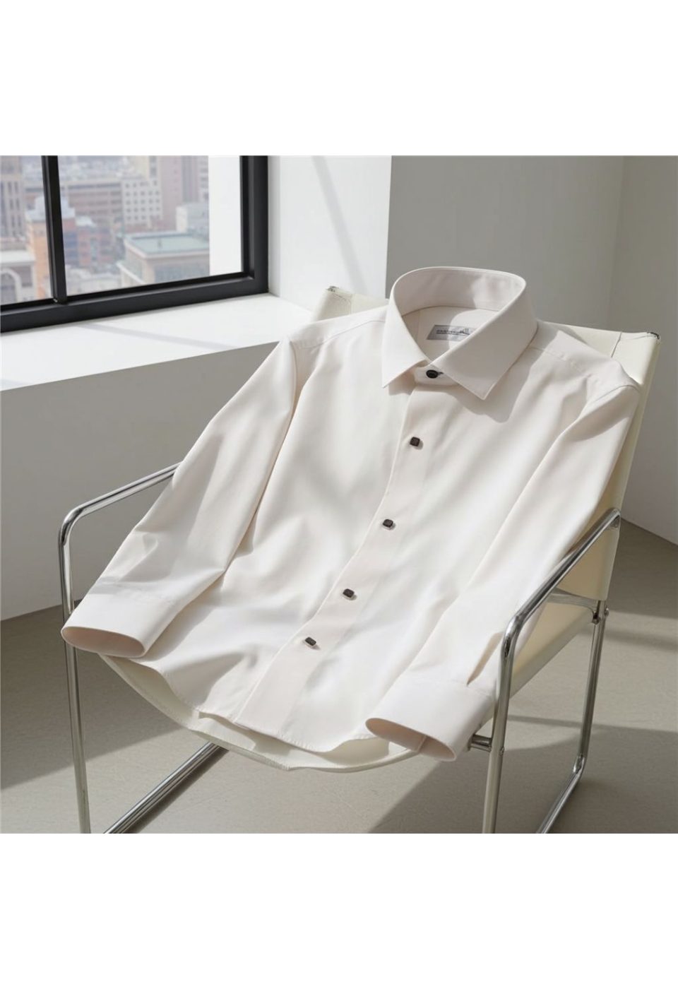 8066 CR SATIN 002 Slim Fit Uzun Kol Düz Renk Saten Erkek Gömlek 3GMK318066002 - Giovanni Fratelli