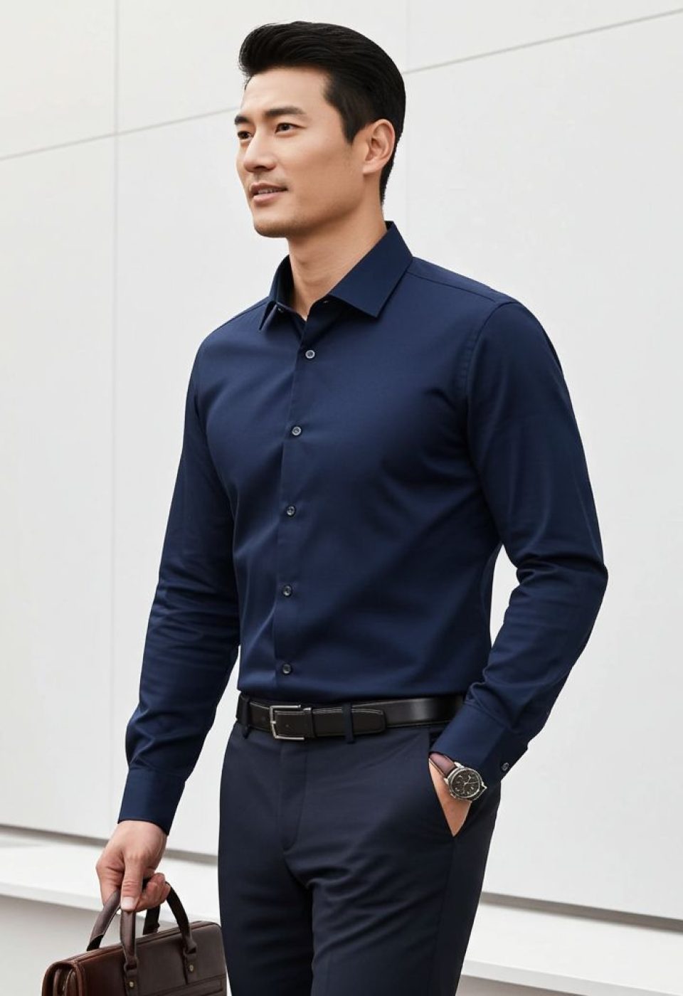 8066 CR SATIN 004 Slim Fit Uzun Kol Düz Renk Saten Erkek Gömlek 3GMK318066004 - Giovanni Fratelli