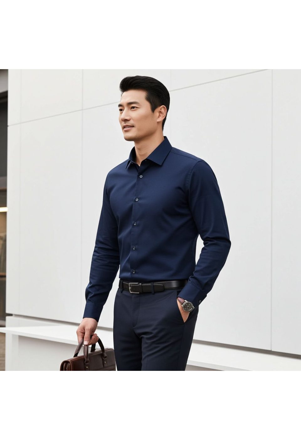 8066 CR SATIN 004 Slim Fit Uzun Kol Düz Renk Saten Erkek Gömlek 3GMK318066004 - Giovanni Fratelli