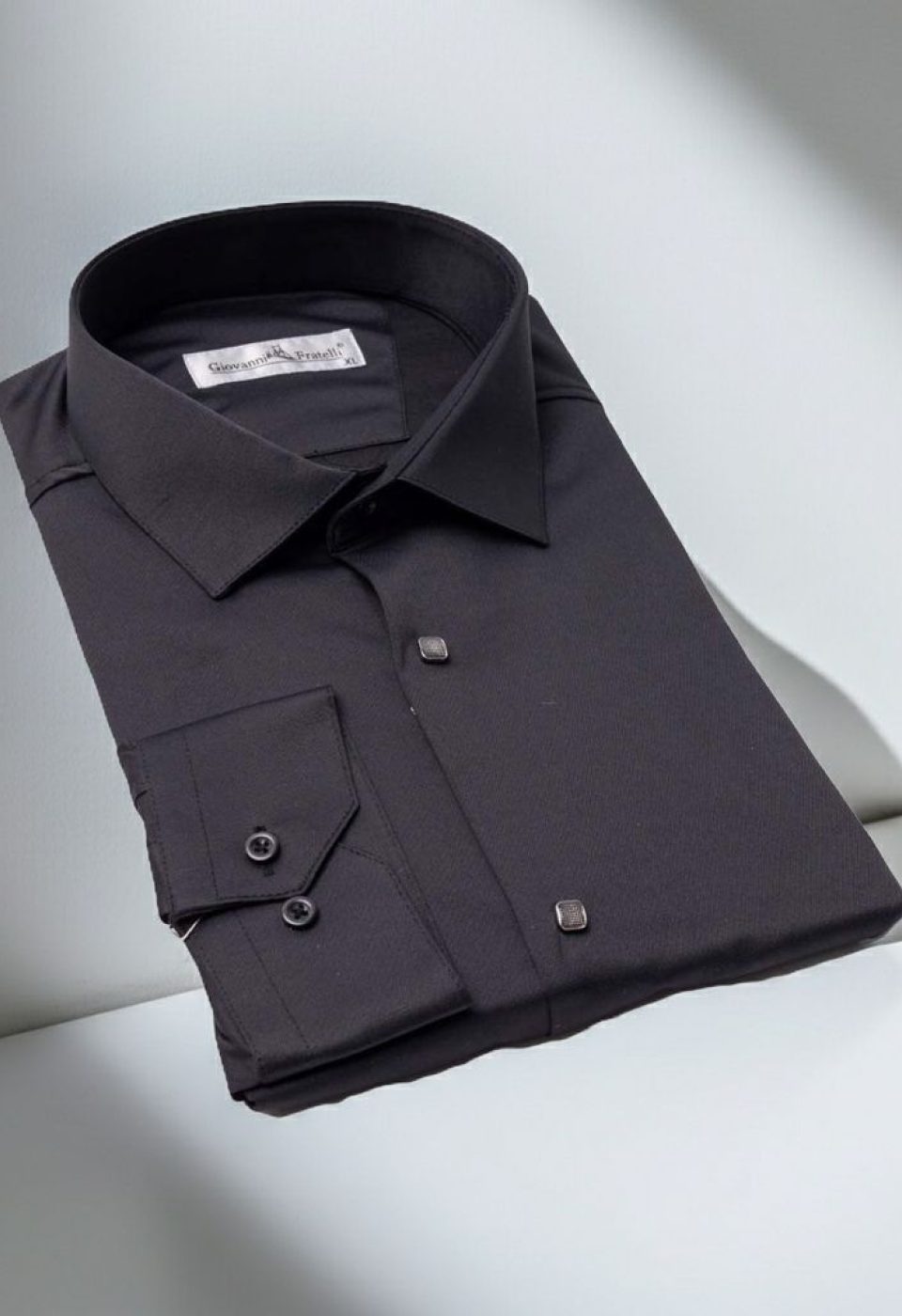 8066 CR SATIN 005 Slim Fit Uzun Kol Düz Renk Saten Erkek Gömlek 3GMK318066005 - Giovanni Fratelli