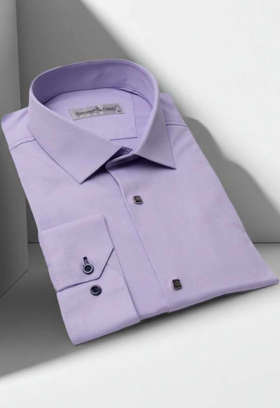 Slim Fit Uzun Kol Düz Renk Saten Erkek Gömlek 3GMK318066007