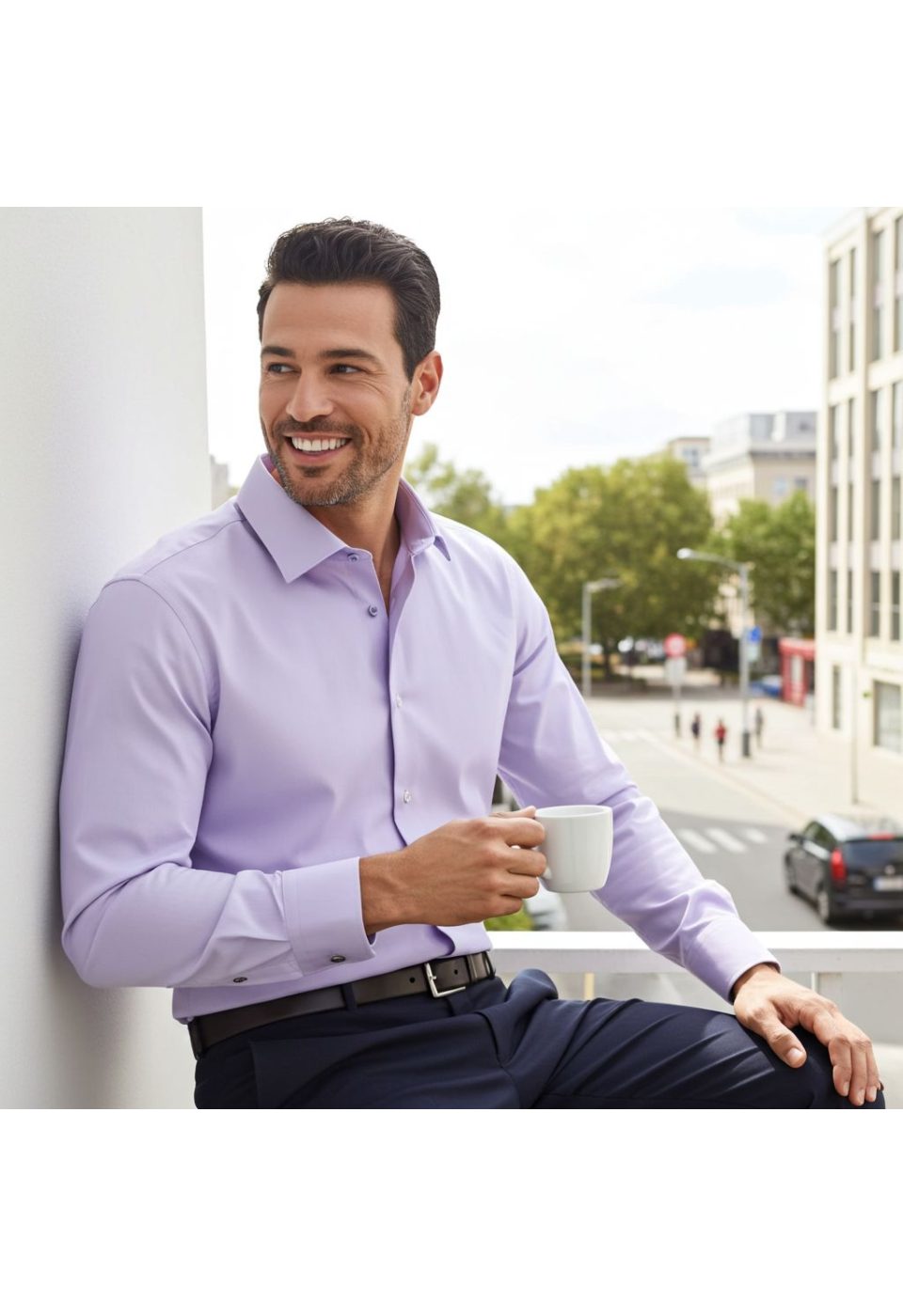 8066 CR SATIN 007 Slim Fit Uzun Kol Düz Renk Saten Erkek Gömlek 3GMK318066007 - Giovanni Fratelli