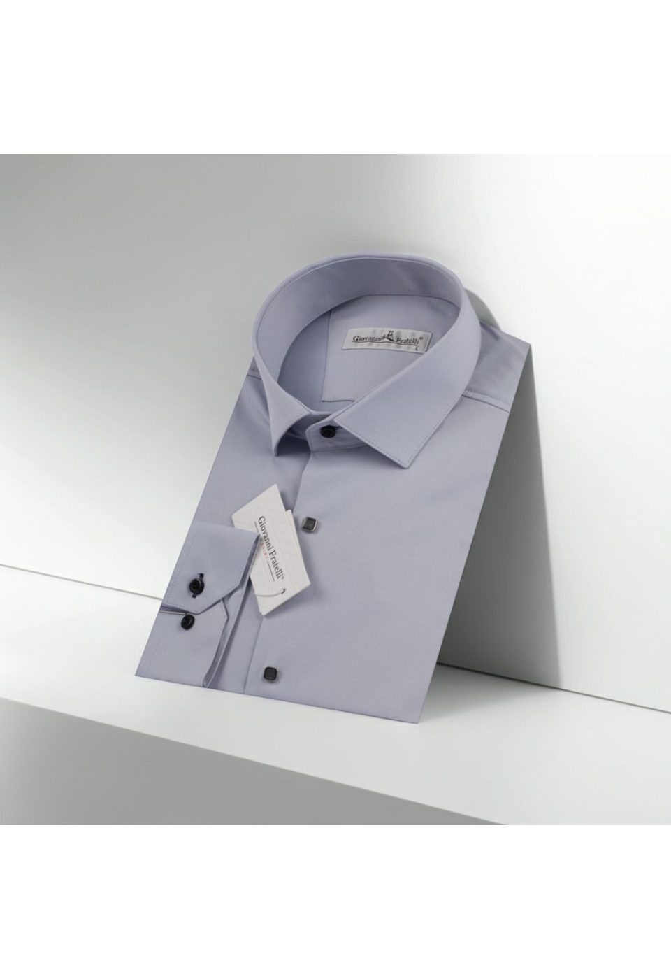 Slim Fit Uzun Kol Düz Renk Saten Erkek Gömlek 3GMK318066008 - Giovanni Fratelli