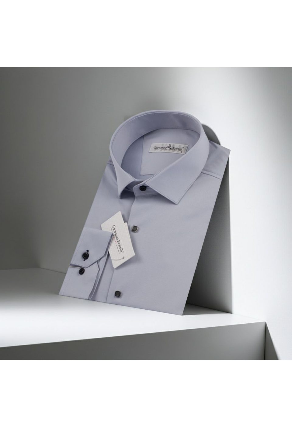 Slim Fit Uzun Kol Düz Renk Saten Erkek Gömlek 3GMK318066008 - Giovanni Fratelli