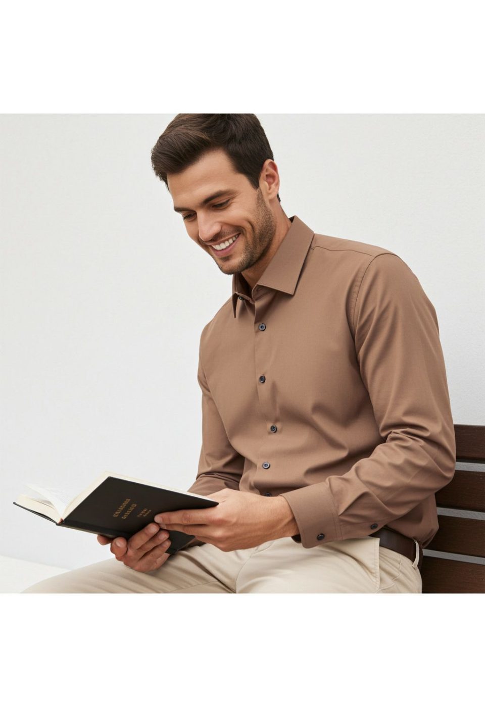 Slim Fit Uzun Kol Düz Renk Saten Erkek Gömlek 3GMK318066010 - Giovanni Fratelli