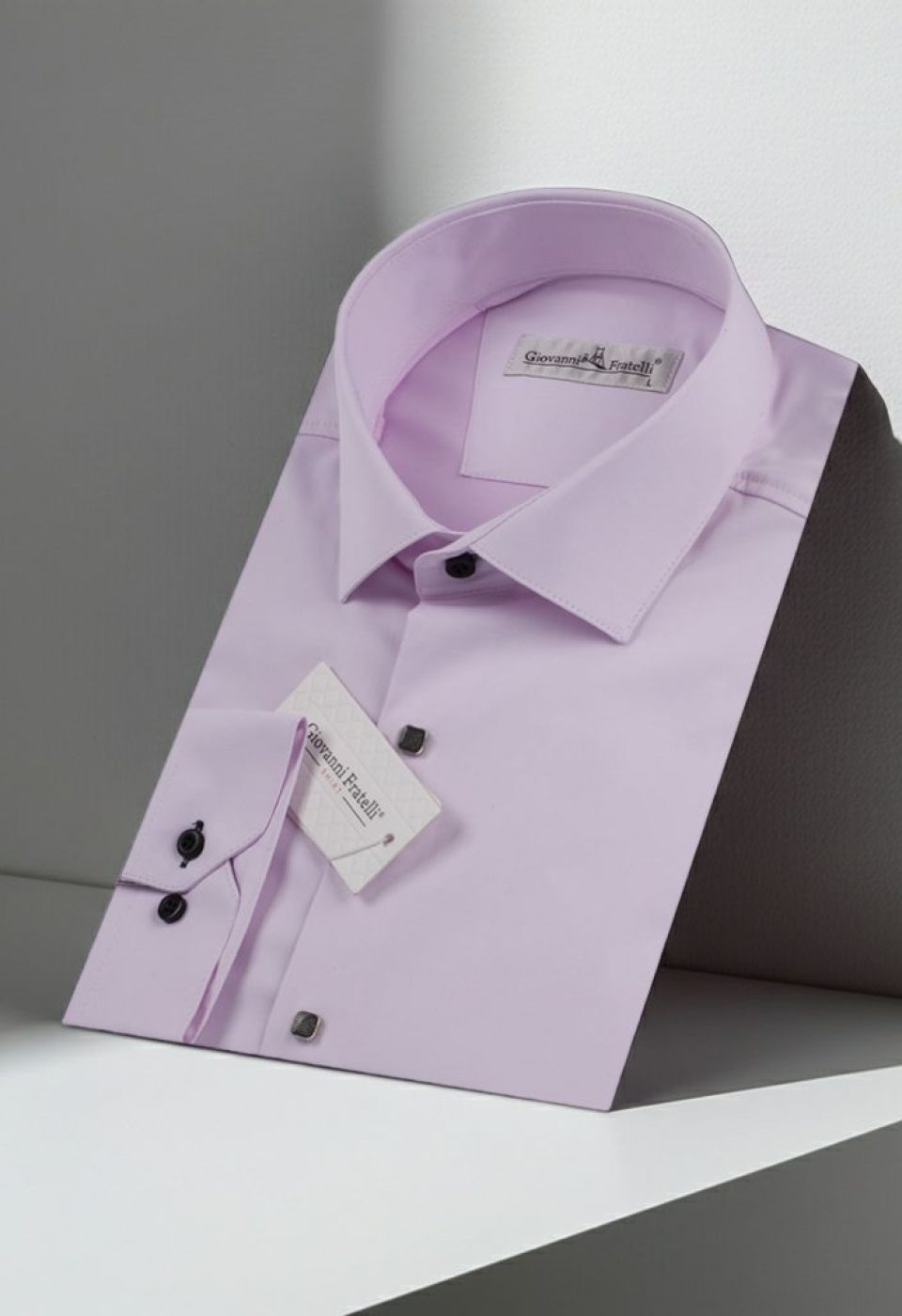Slim Fit Uzun Kol Düz Renk Saten Erkek Gömlek 3GMK318066011 - Giovanni Fratelli