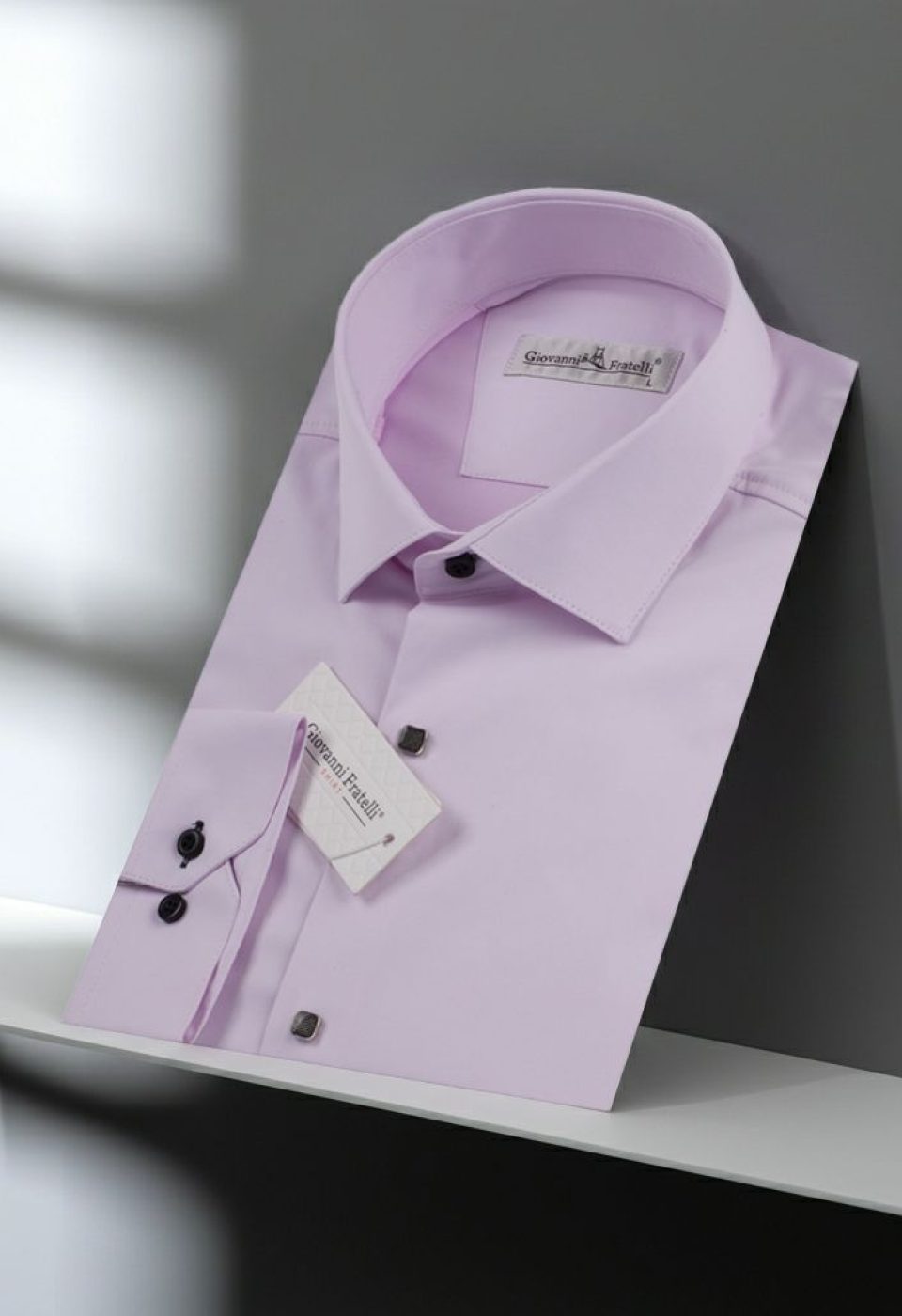 Slim Fit Uzun Kol Düz Renk Saten Erkek Gömlek 3GMK318066011