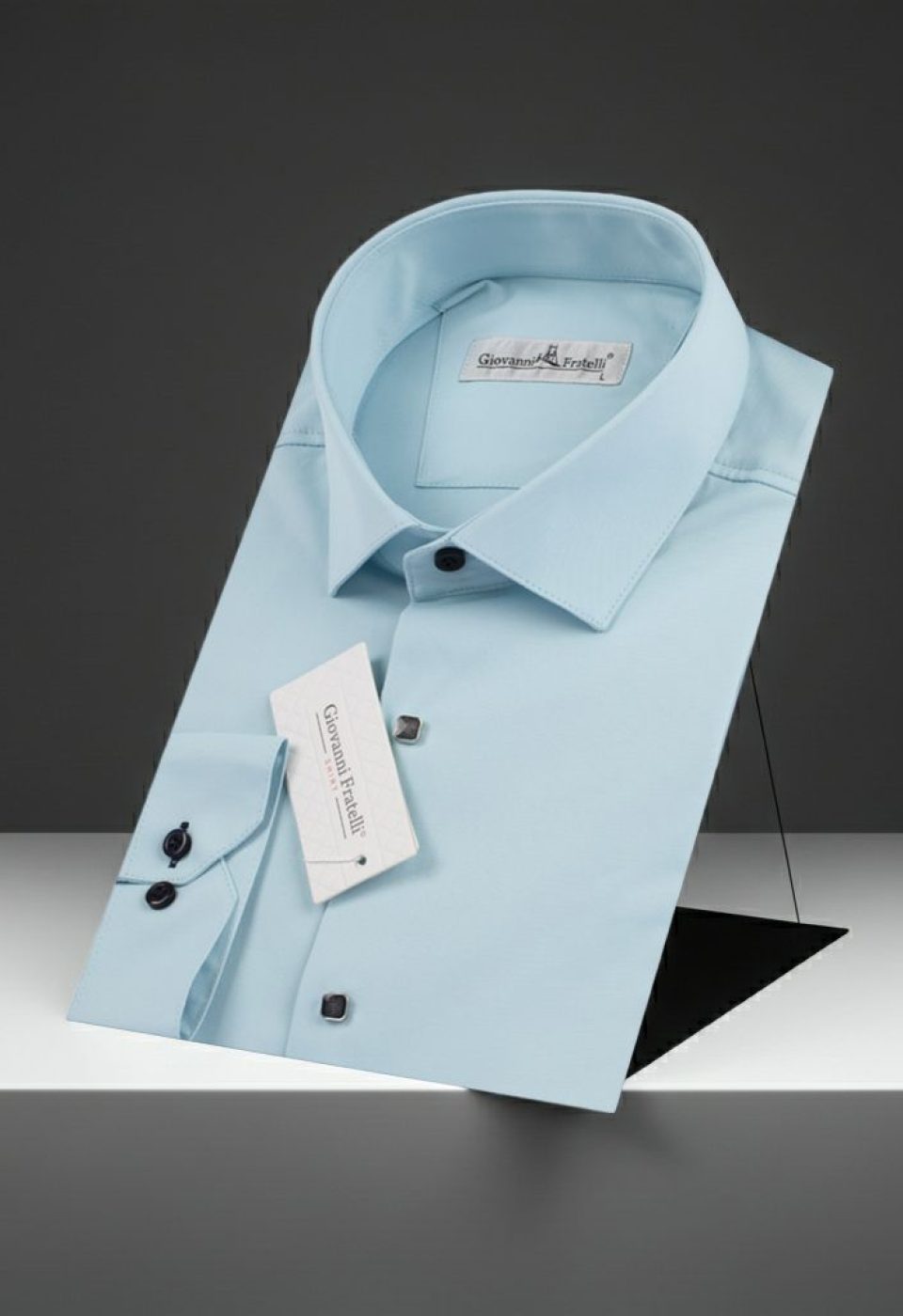 8066 CR SATIN 012 Slim Fit Uzun Kol Düz Renk Saten Erkek Gömlek 3GMK318066012 - Giovanni Fratelli
