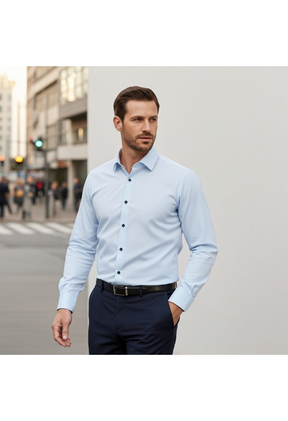8066 CR SATIN 012 Slim Fit Uzun Kol Düz Renk Saten Erkek Gömlek 3GMK318066012 - Giovanni Fratelli