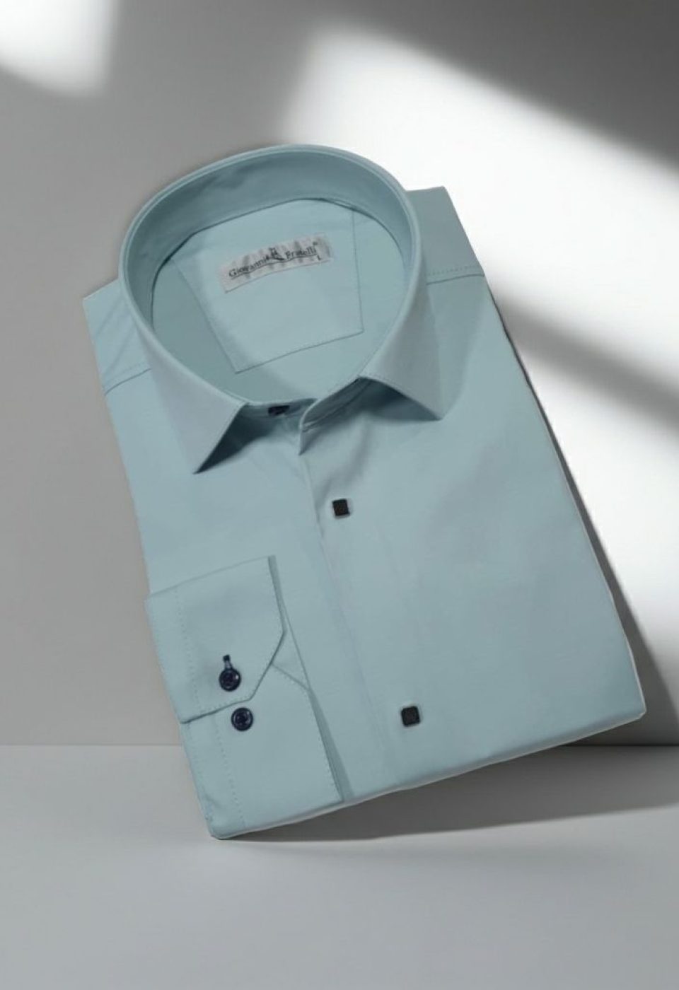 Slim Fit Uzun Kol Düz Renk Saten Erkek Gömlek 3GMK318066013 - Giovanni Fratelli