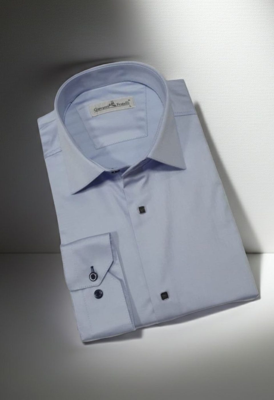 8066 CR SATIN 016 Slim Fit Uzun Kol Düz Renk Saten Erkek Gömlek 3GMK318066016 - Giovanni Fratelli