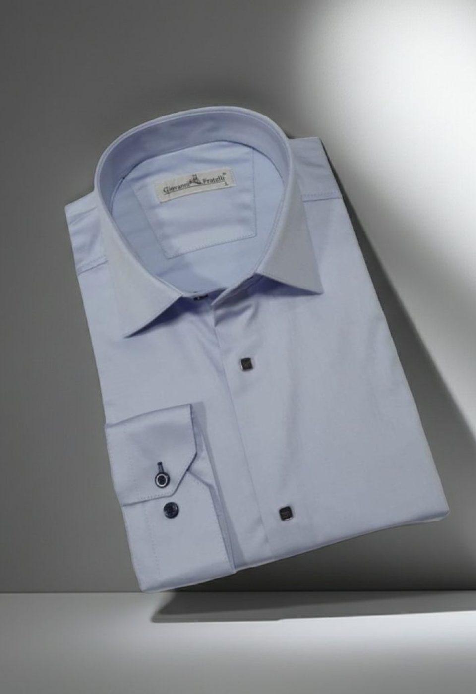 Slim Fit Uzun Kol Düz Renk Saten Erkek Gömlek 3GMK318066016
