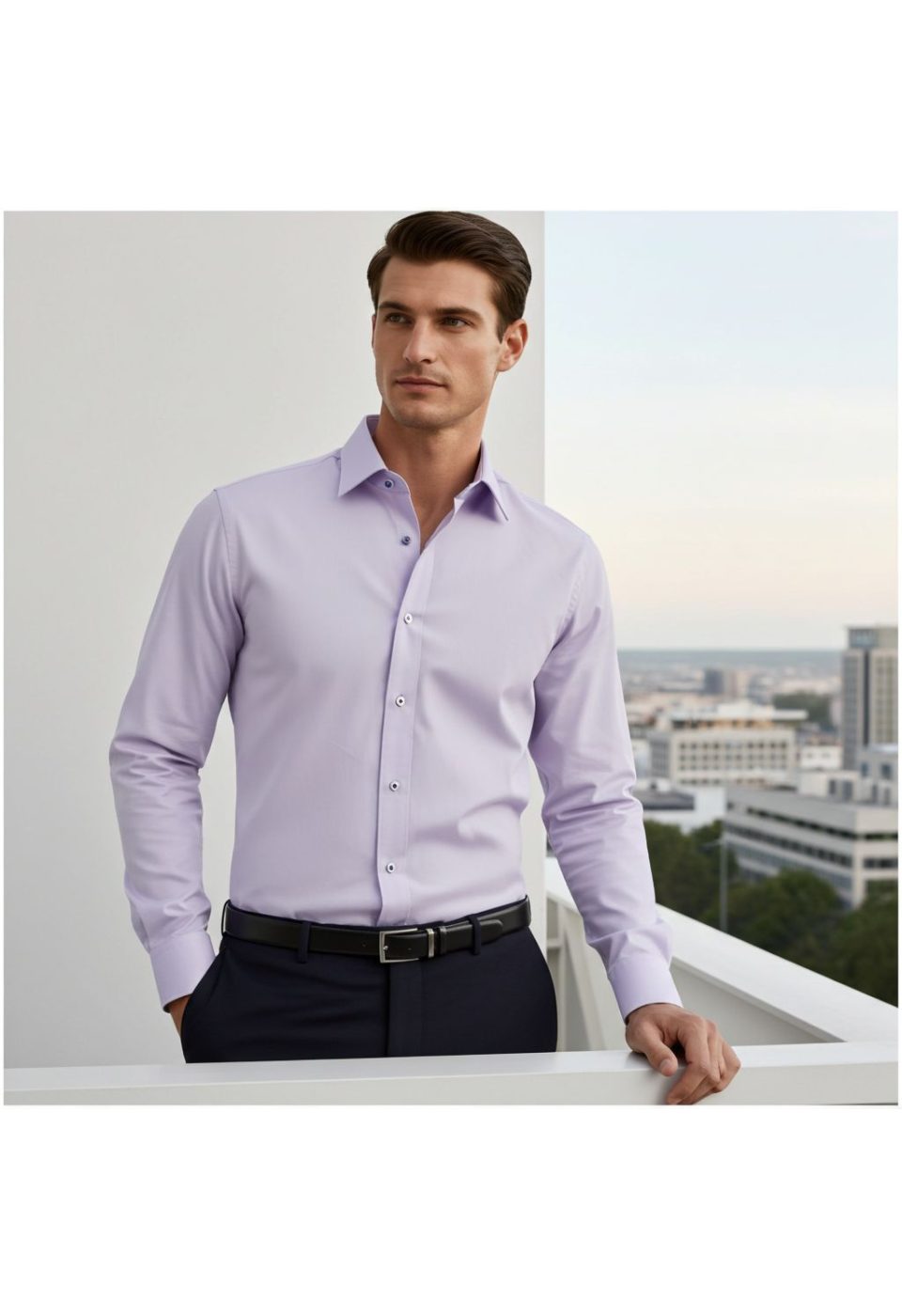 8066 CR SATIN 019 Slim Fit Uzun Kol Düz Renk Saten Erkek Gömlek 3GMK318066019 - Giovanni Fratelli