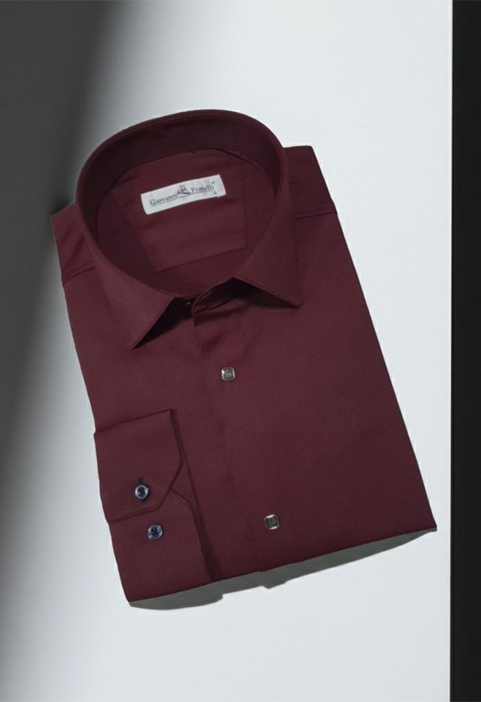Slim Fit Uzun Kol Düz Renk Saten Erkek Gömlek 3GMK318066020 - Giovanni Fratelli