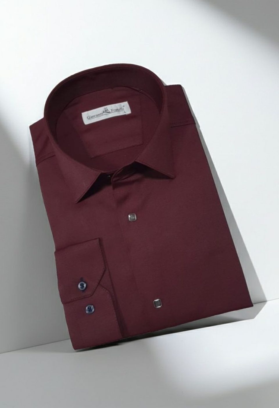 Slim Fit Uzun Kol Düz Renk Saten Erkek Gömlek 3GMK318066020