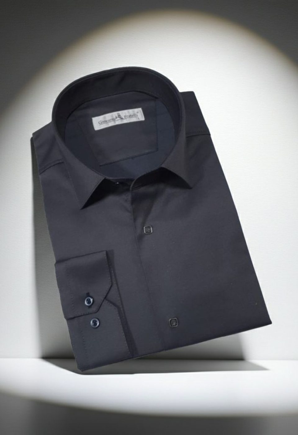 8066 CR SATIN 022 Slim Fit Uzun Kol Düz Renk Saten Erkek Gömlek 3GMK318066022 - Giovanni Fratelli