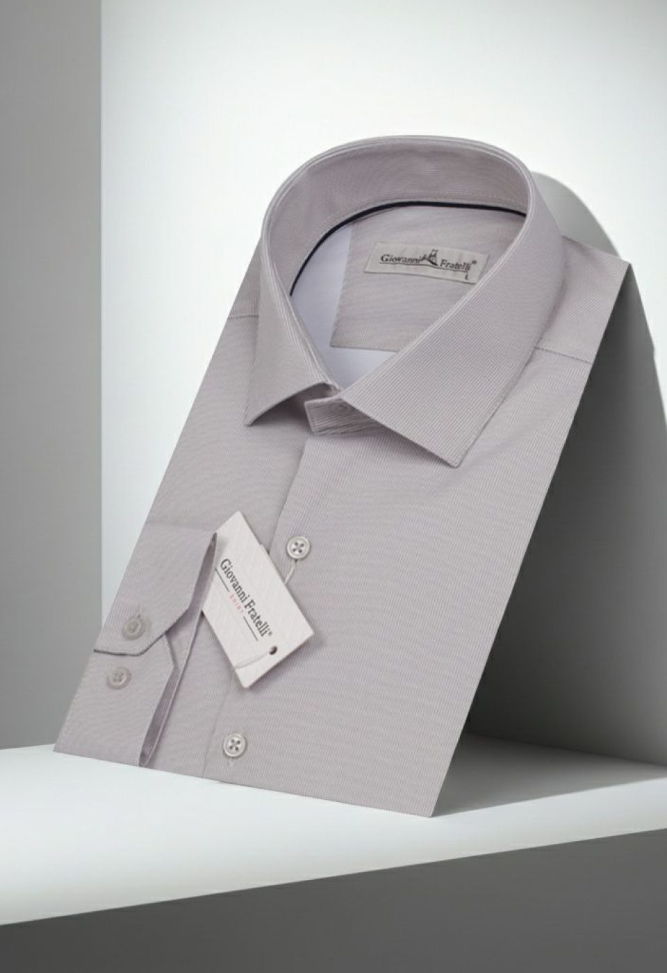 Slim Fit Uzun Kol Desenli Saten Erkek Gömlek 3GMK318080003