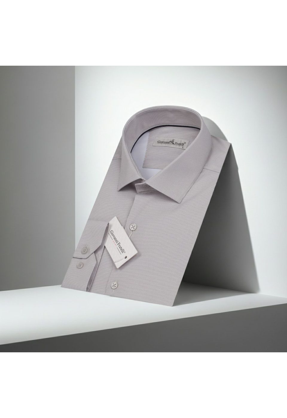 Slim Fit Uzun Kol Desenli Saten Erkek Gömlek 3GMK318080003 - Giovanni Fratelli