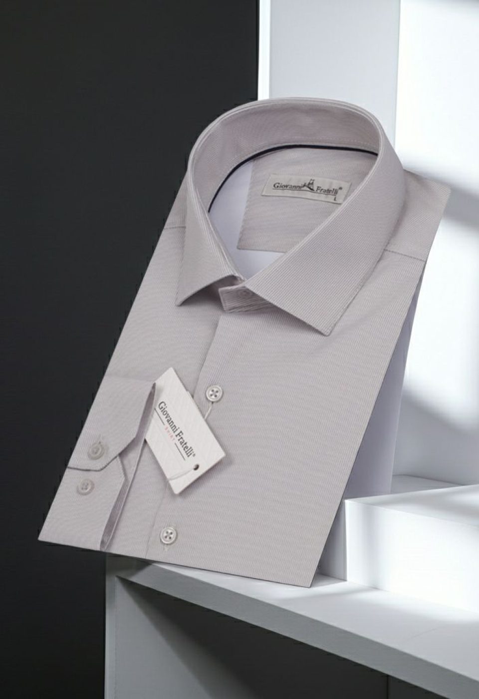 Slim Fit Uzun Kol Desenli Saten Erkek Gömlek 3GMK318080003 Slim Fit Uzun Kol Desenli Saten Erkek Gömlek 3GMK318080003