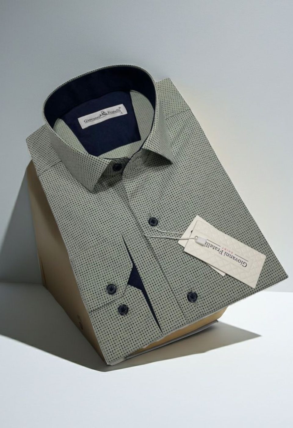 Klasik Uzun Kol Desenli Erkek Gömlek 3GMK319103008