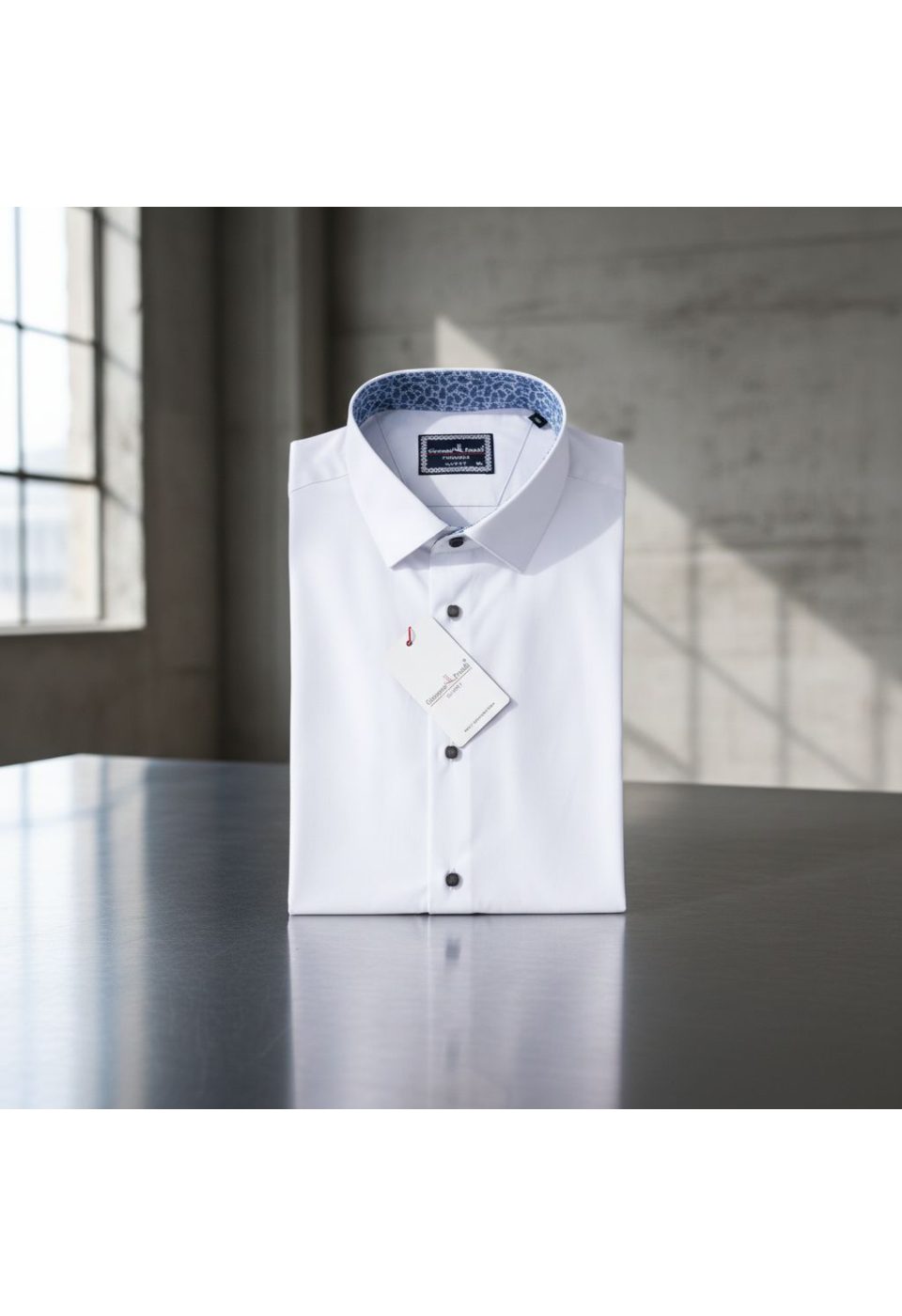5033 BT CR SATIN 001 Büyük Beden Slim Fit Uzun Kol Düz Renk Saten Erkek Gömlek 4GMK315033001 - Giovanni Fratelli