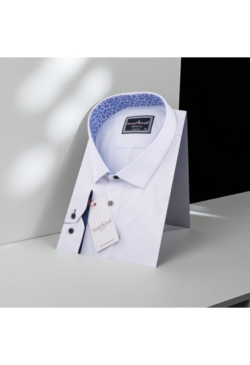 Büyük Beden Slim Fit Uzun Kol Düz Renk Saten Erkek Gömlek 4GMK315033002 - Giovanni Fratelli