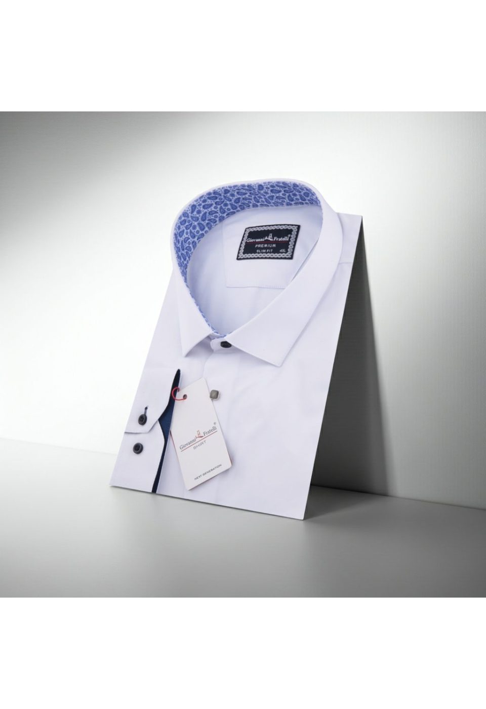 Büyük Beden Slim Fit Uzun Kol Düz Renk Saten Erkek Gömlek 4GMK315033002 - Giovanni Fratelli