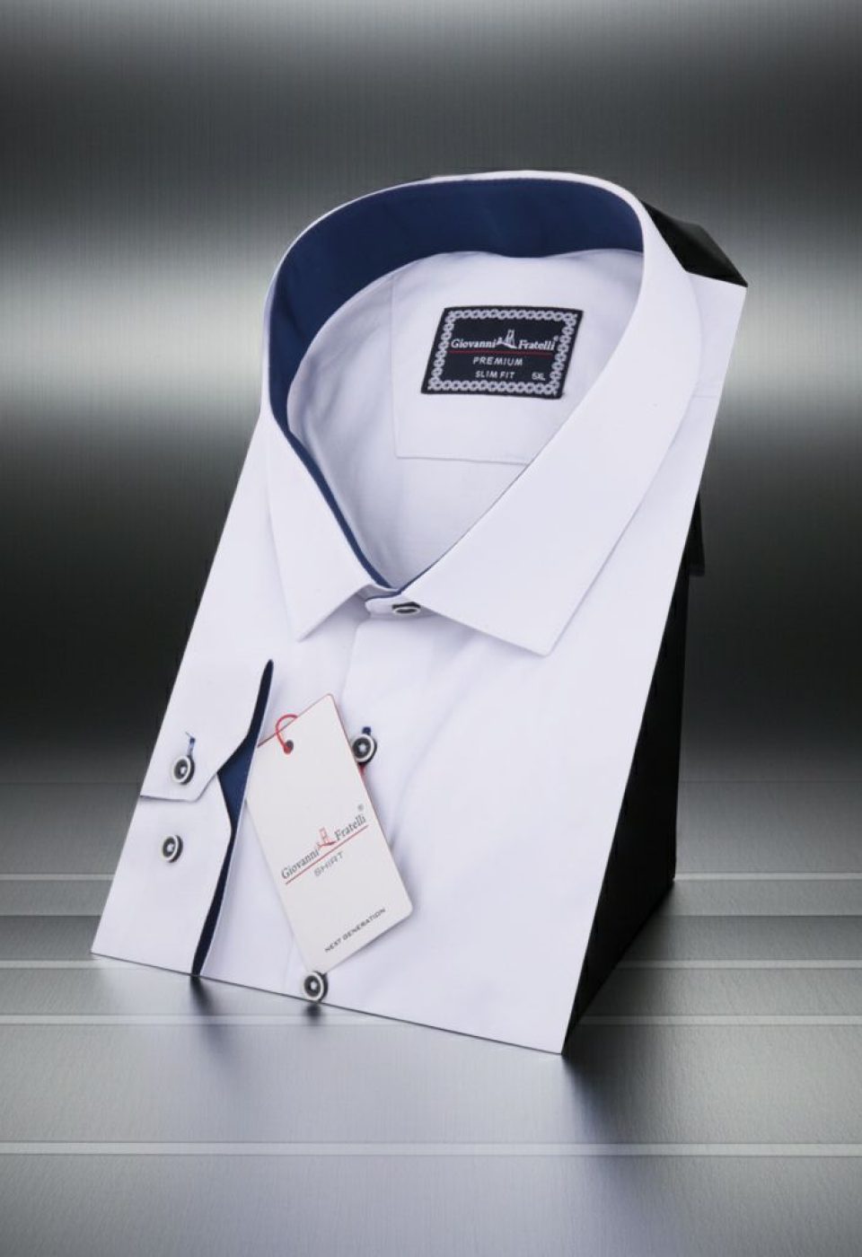 Büyük Beden Slim Fit Uzun Kol Düz Renk Saten Erkek Gömlek 4GMK315034003