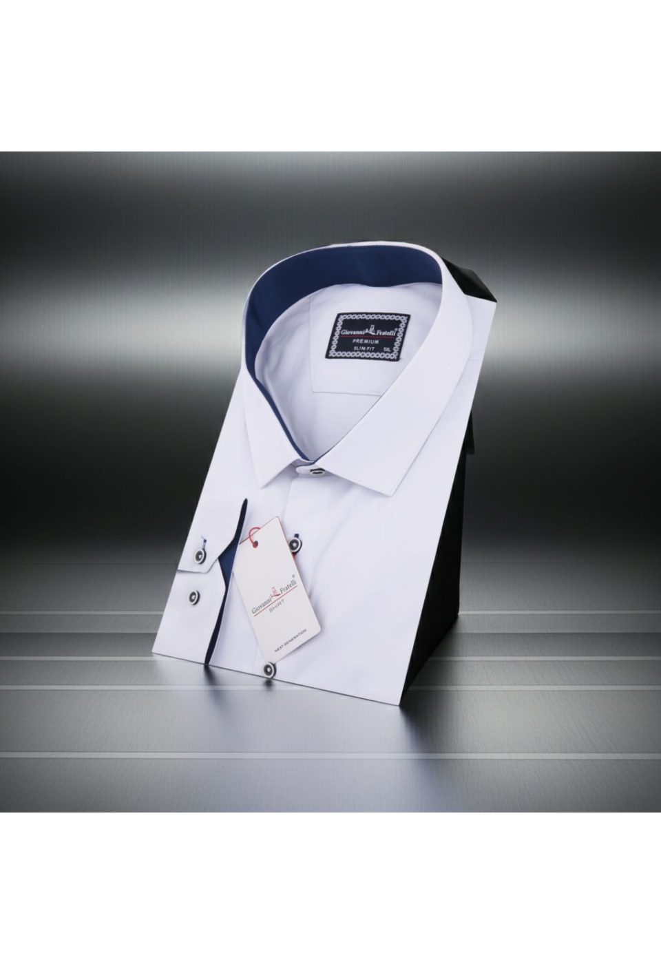 Büyük Beden Slim Fit Uzun Kol Düz Renk Saten Erkek Gömlek 4GMK315034003 - Giovanni Fratelli
