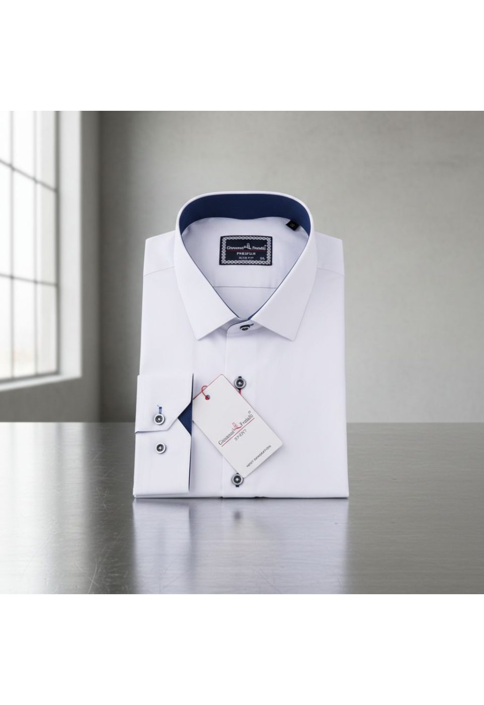 Büyük Beden Slim Fit Uzun Kol Düz Renk Saten Erkek Gömlek 4GMK315034003 - Giovanni Fratelli