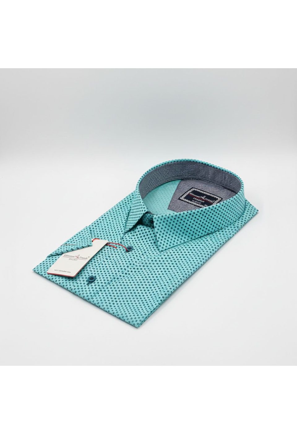 5038 BT CR K 002 Büyük Beden Slim Fit Kısa Kol Desenli Erkek Gömlek 4GMK315038002 - Giovanni Fratelli