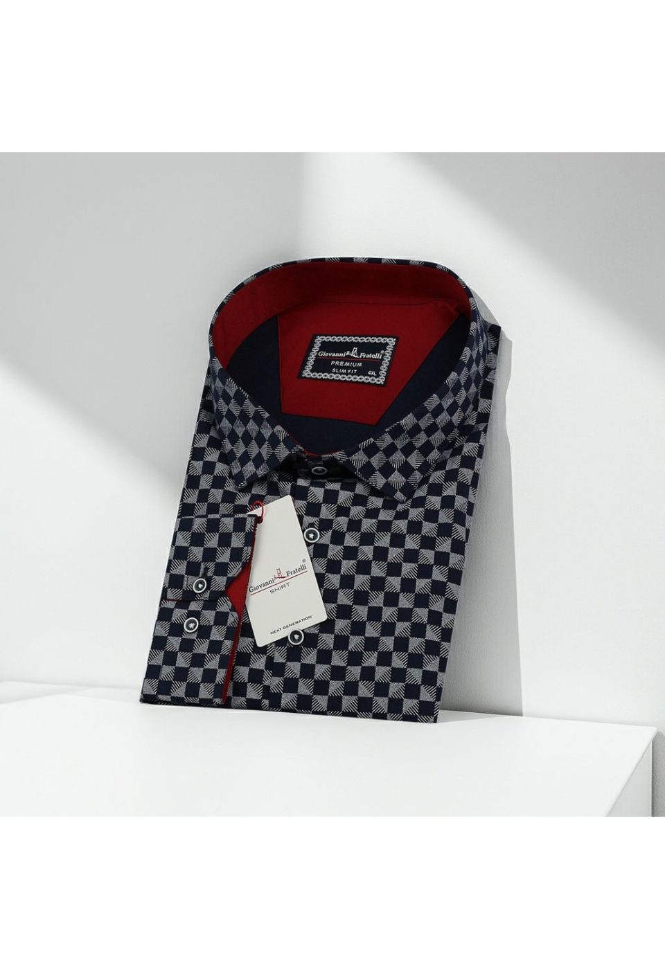 Büyük Beden Slim Fit Uzun Kol Desenli Erkek Gömlek 4GMK315043004 - Giovanni Fratelli