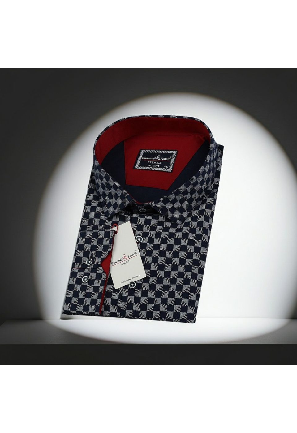 Büyük Beden Slim Fit Uzun Kol Desenli Erkek Gömlek 4GMK315043004 - Giovanni Fratelli
