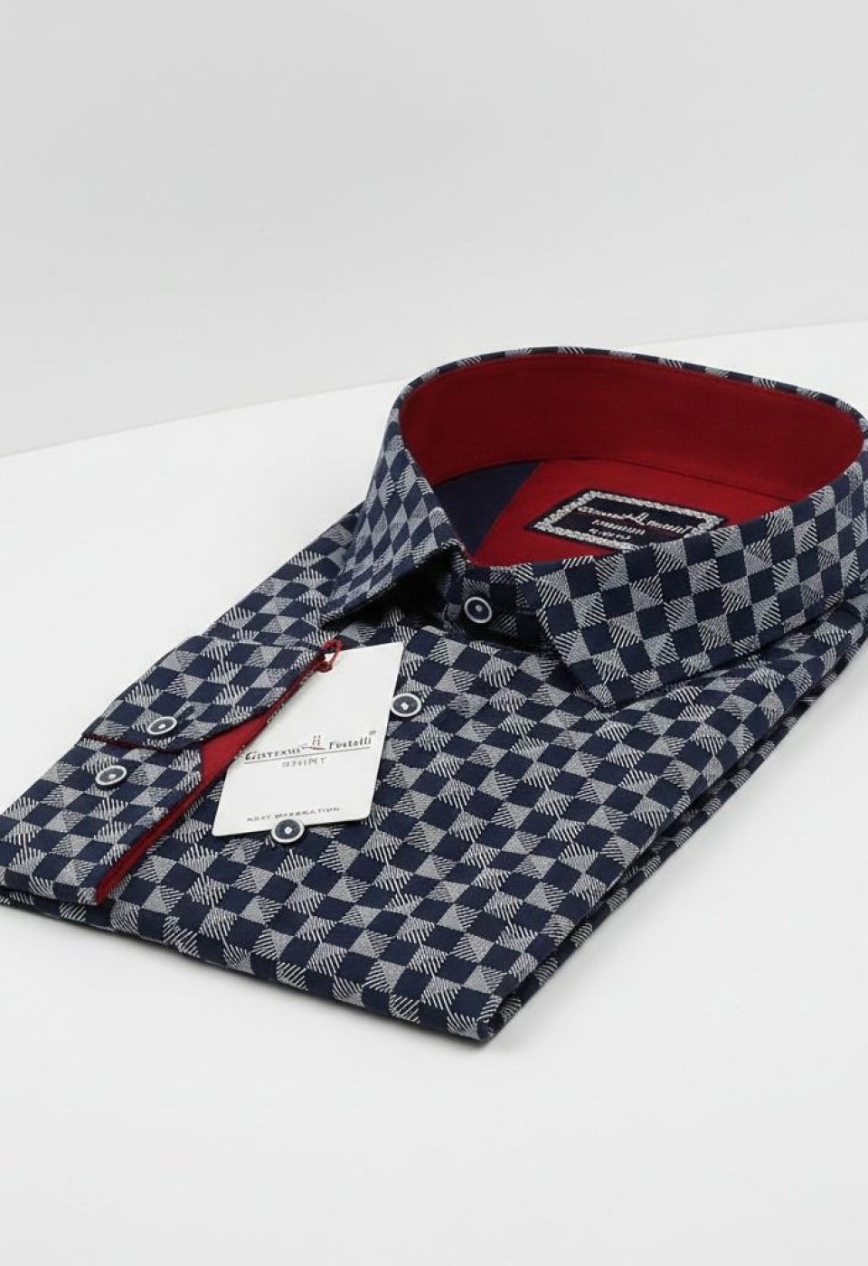 Büyük Beden Slim Fit Uzun Kol Desenli Erkek Gömlek 4GMK315043004 - Giovanni Fratelli