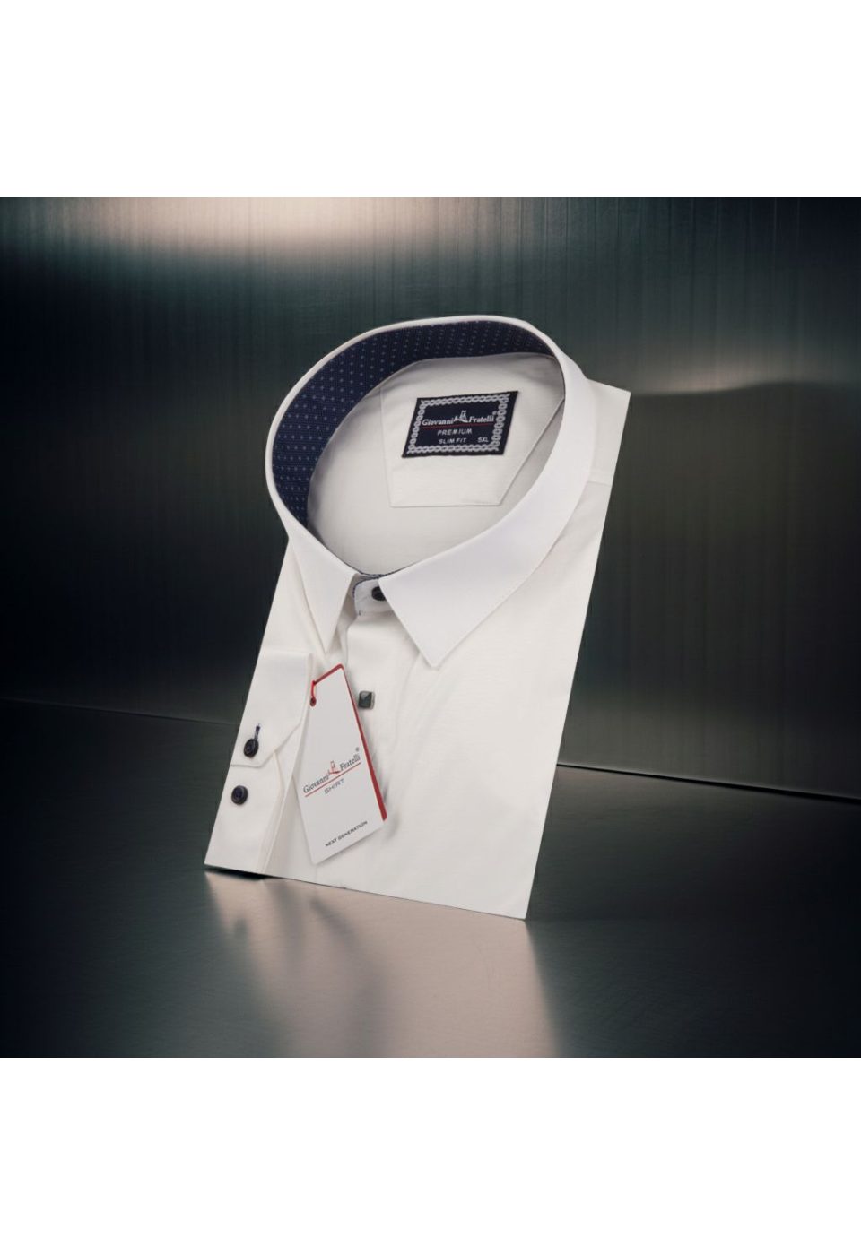 Büyük Beden Slim Fit Uzun Kol Düz Renk Saten Erkek Gömlek 4GMK315047002 - Giovanni Fratelli