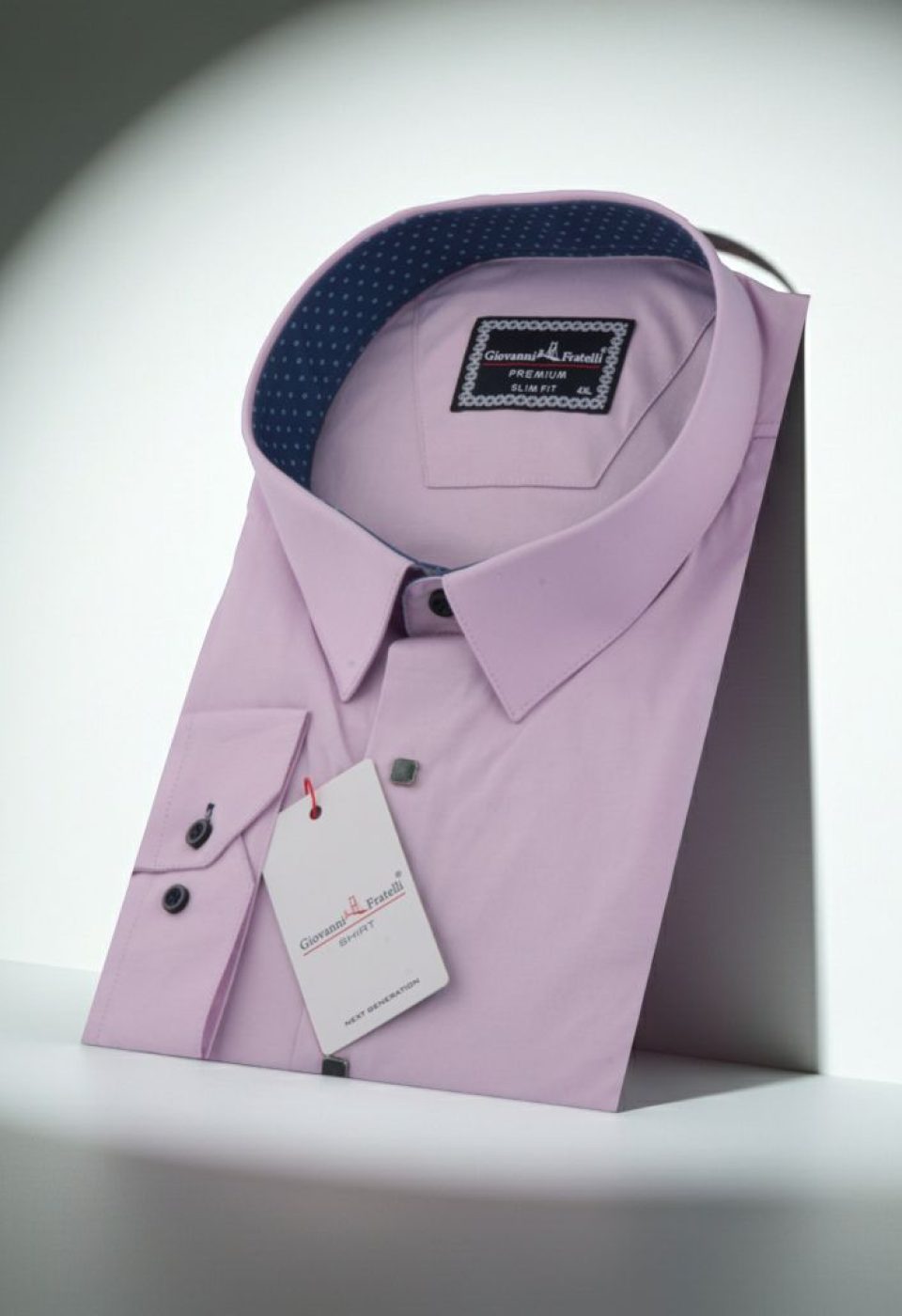 5047 BT CR SATIN 008 Büyük Beden Slim Fit Uzun Kol Düz Renk Saten Erkek Gömlek 4GMK315047008 - Giovanni Fratelli